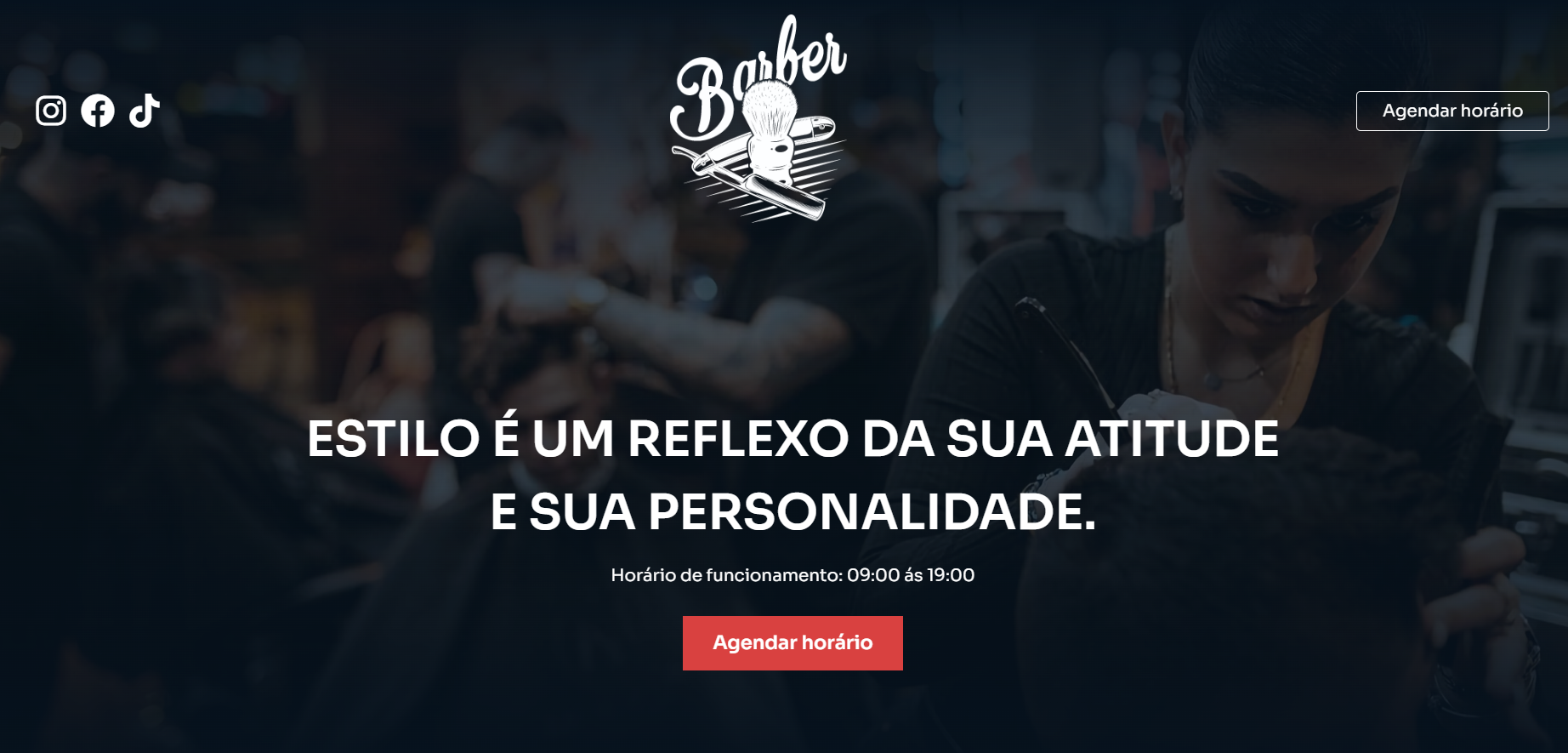 Landing Page – Barbearia